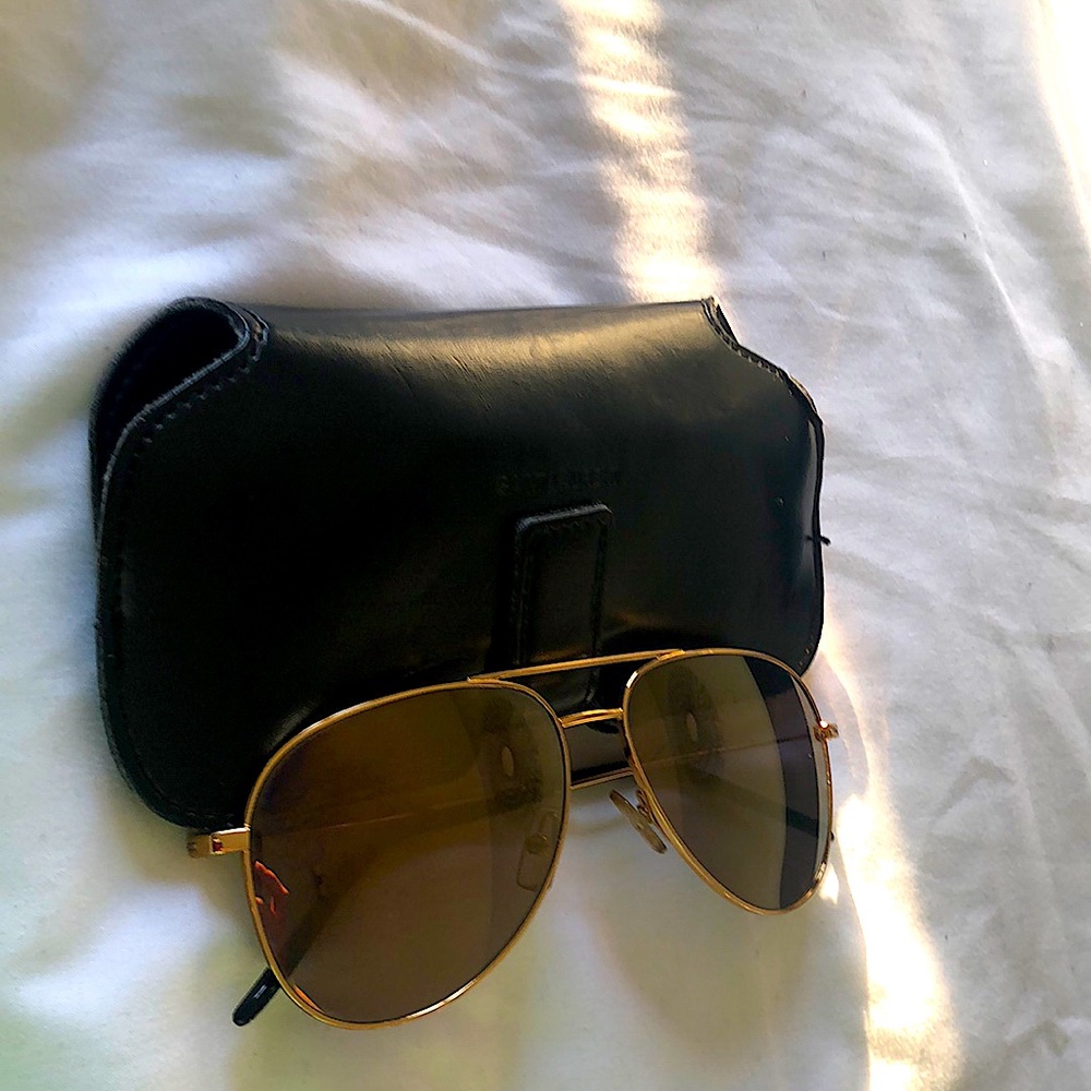 Saint Laurent Classic 11 - Gold Mirror Sunglasses